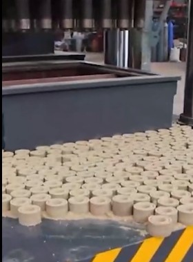 營養(yǎng)土育苗塊成型液壓機試機視頻