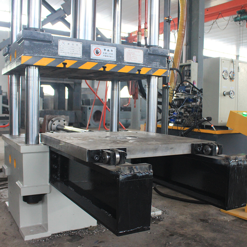 100t三梁四柱油壓機滕州100噸成型四柱油壓機移動工作臺